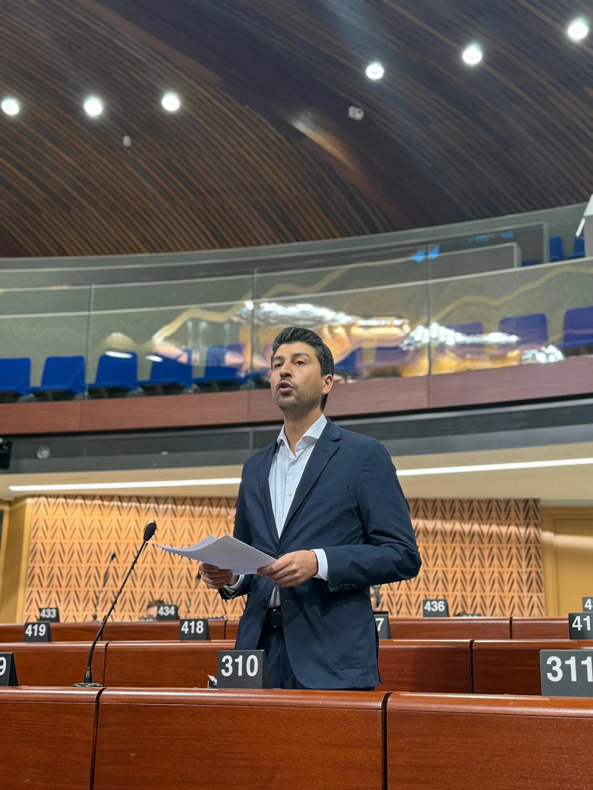 Rede in der Parlamentarischen Versammlung des Europarats in Strassburg. 